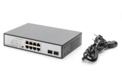8-poorts Gigabit PoE netwerkswitch, desktop, onbeheerd, 2 uplink poorten, SFP, 180 W, af/at/bt - Afbeelding 6