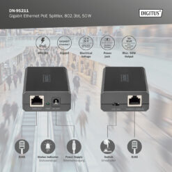 Gigabit Ethernet PoE-splitter, 802.3bt, 51 W - Afbeelding 5