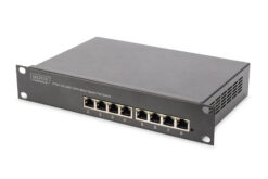Gigabit Ethernet PoE-switch, 8 PoE+-poorten, 10 inch, PoE-budget tot 80 W