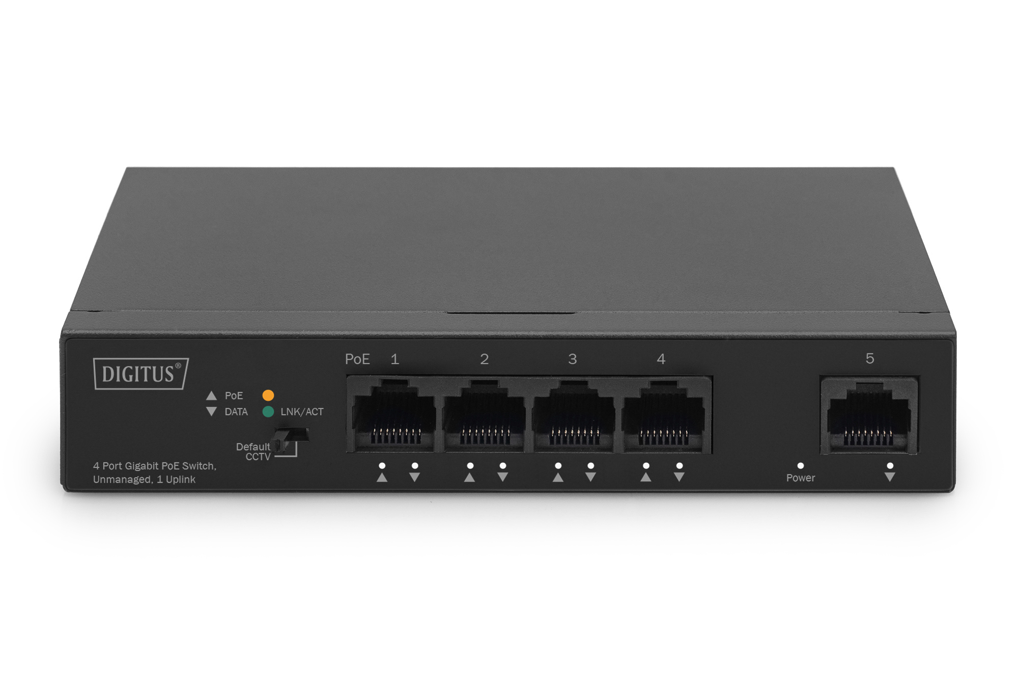 Gigabit Ethernet PoE-switch 4-poorts PoE + 1-poorts uplink, 60 W PoE budget - Afbeelding 4