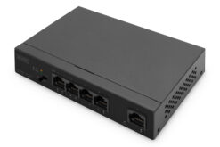 Gigabit Ethernet PoE-switch 4-poorts PoE + 1-poorts uplink, 60 W PoE budget