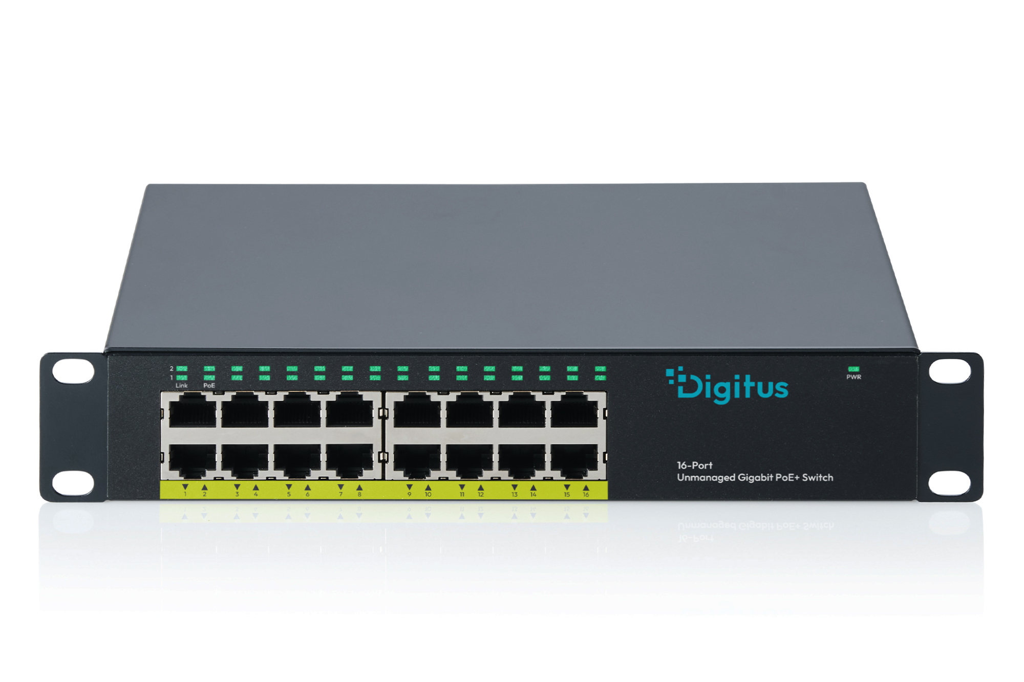10" Gigabit 16-poorts onbeheerde PoE+-switch (120 W) - Afbeelding 2