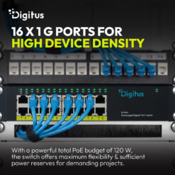 10" Gigabit 16-poorts onbeheerde PoE+-switch (120 W) - Afbeelding 6