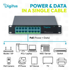 10" Gigabit 16-poorts onbeheerde PoE+-switch (120 W) - Afbeelding 7