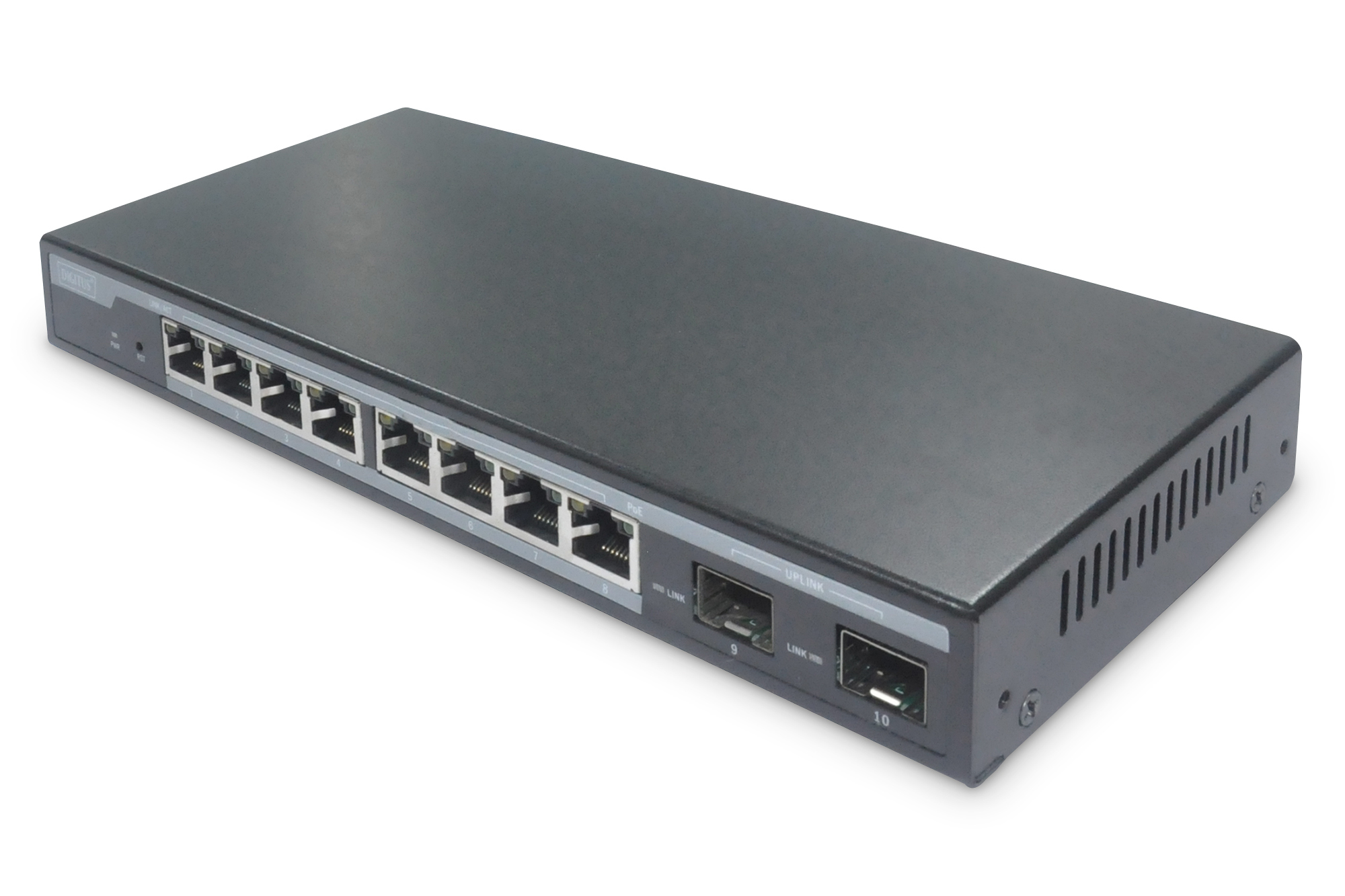 L2 beheerd 8-poorts Gigabit PoE Switch + 2 SFP