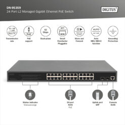 24 port L2 Managed Gigabit ethernetswitch met PoE - Afbeelding 5
