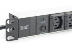 Contactdoosstrook met aluminium profiel, 10-voudig, 2 m voedingskabel IEC C14-stekker - Afbeelding 4