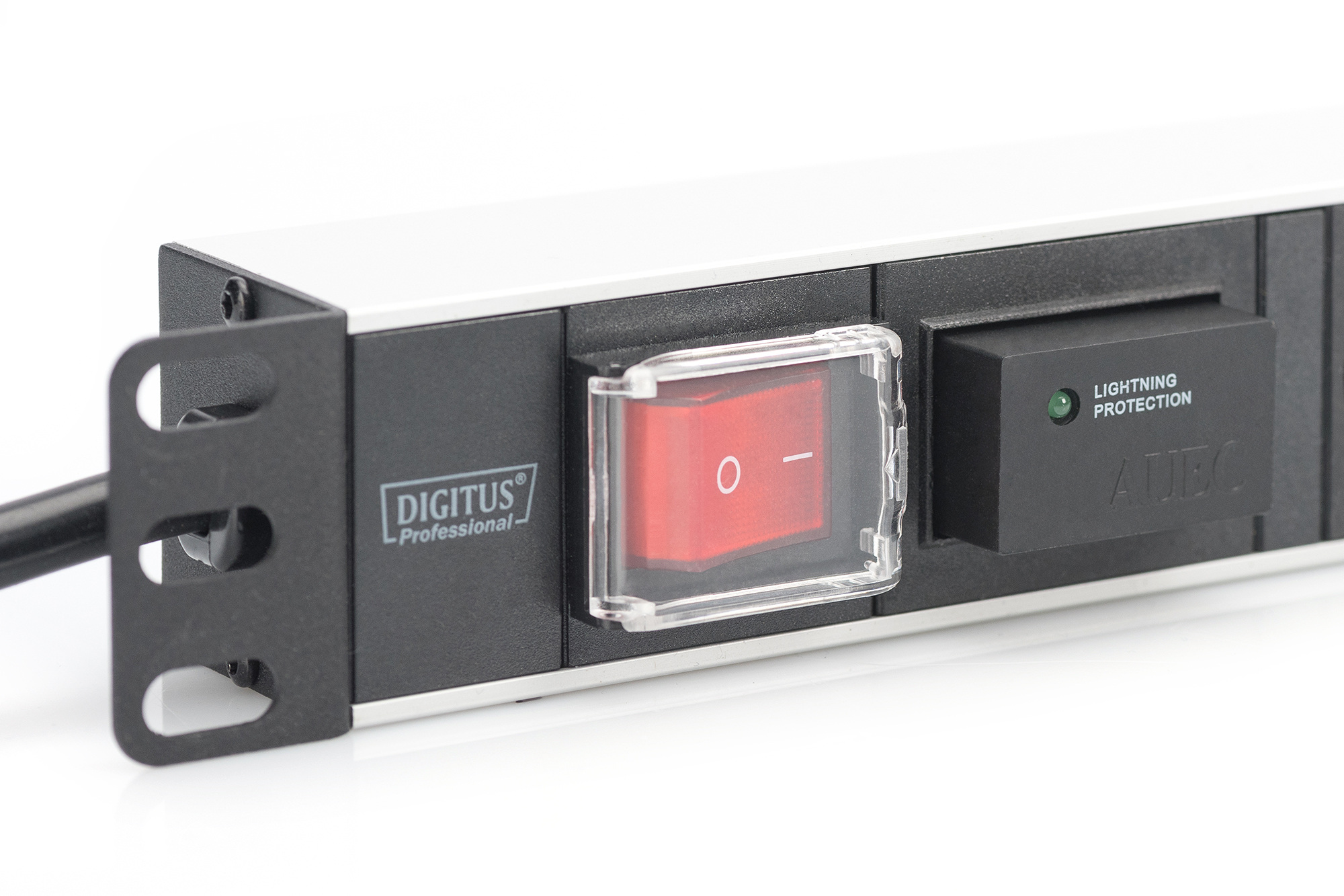 Meervoudige wandcontactdoos met aluminium profiel en schakelaar, 7-voudige wandcontactdoos met aardingscontact, 2 m voedingskabel met overspanningsbeveiliging en schakelaar - Afbeelding 3
