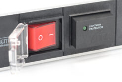 Meervoudige wandcontactdoos met aluminium profiel en schakelaar, 7-voudige wandcontactdoos met aardingscontact, 2 m voedingskabel met overspanningsbeveiliging en schakelaar - Afbeelding 4