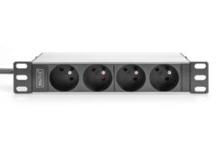 10" contactdoosstrook met aluminium profiel, 4-voudige CEE 7/5 contactdozen - Afbeelding 4