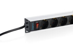 10" stekkerdoos met aluminium profiel, 4-voudig geaard stopcontact, met schakelaar - Afbeelding 3