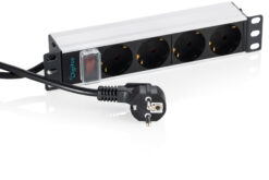 10" stekkerdoos met aluminium profiel, 4-voudig geaard stopcontact, met schakelaar - Afbeelding 4