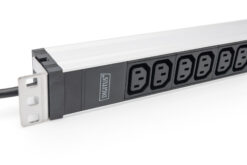 Contactdoosstrook met aluminium profiel, 12-voudig, 2 m voedingskabel met randaardestekker - Afbeelding 3