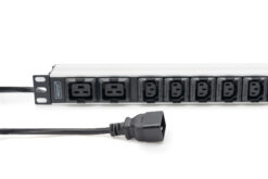 Tafelcontactdoos met aluminium profiel, 10-voudig, 2 m voedingskabel, IEC C20 stekker - Afbeelding 3