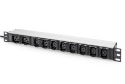 Tafelcontactdoos met aluminium profiel, 10-voudig, 2 m voedingskabel, IEC C20 stekker