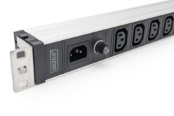 Contactdoos met aluminium profiel, 9-voudig, IEC C14-ingang - Afbeelding 3