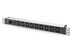 Contactdoos met aluminium profiel, 9-voudig, IEC C14-ingang