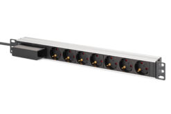 Aluminium contactdoosstrook, 7-voudig met stroomonderbreker