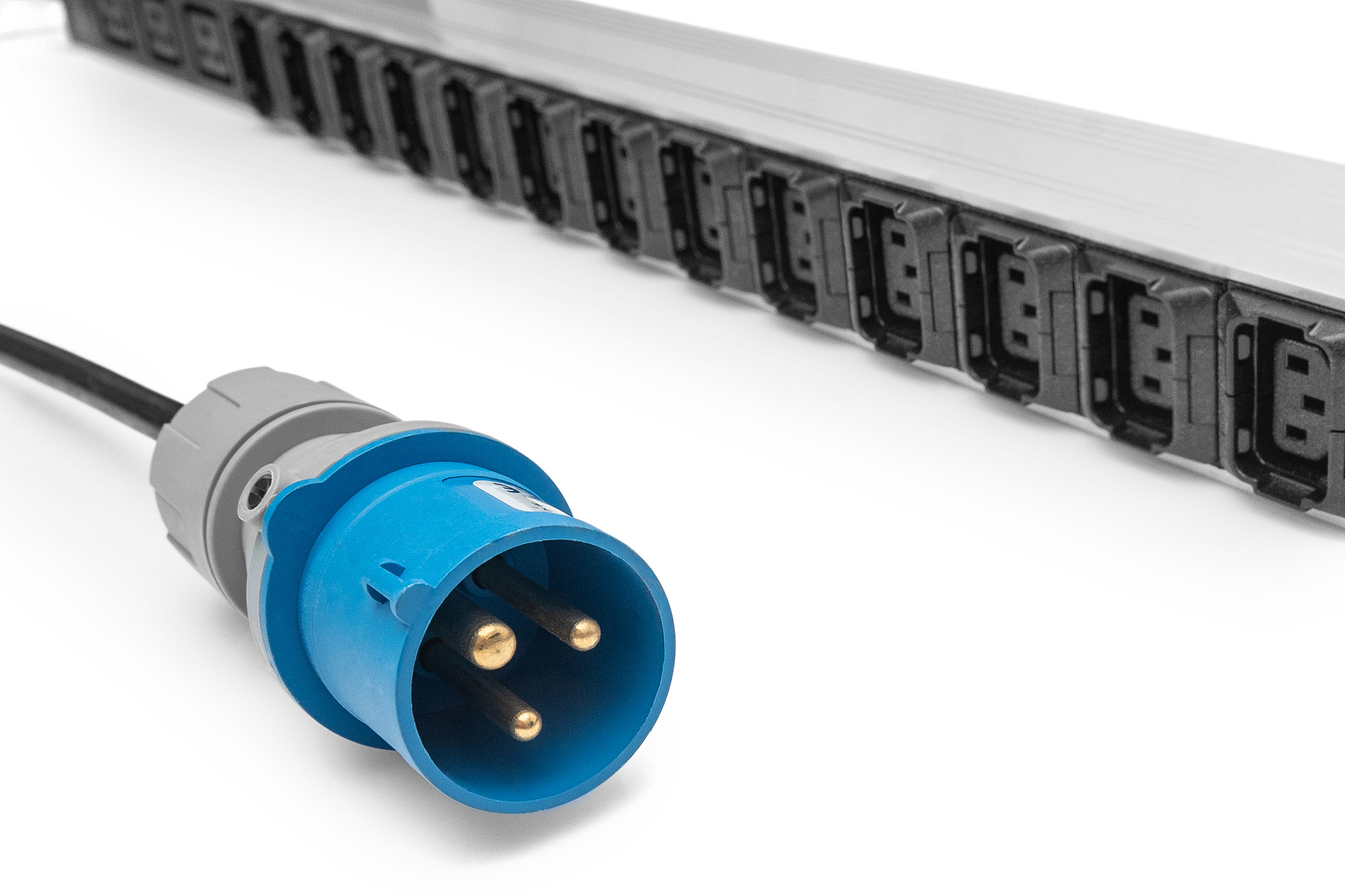 Basis IT PDU, 1-fase 16 A, 24 x C13, 3 x C19, 3 m voedingskabel, IEC 60309 16 A stekker - Afbeelding 2