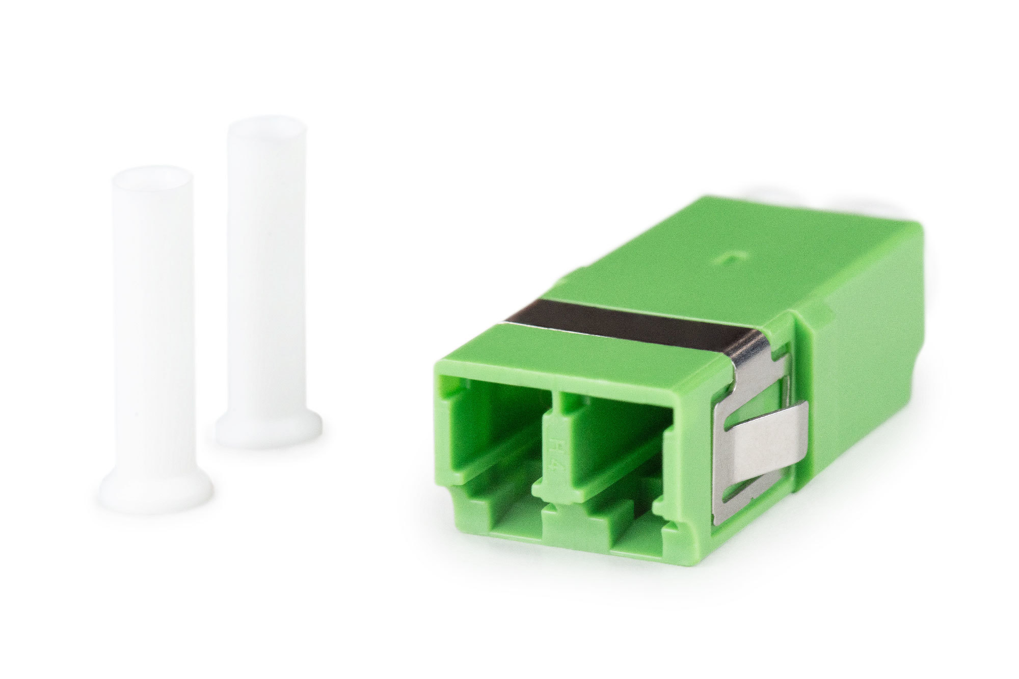 Glasvezel koppeling, LC/APC, duplex, zonder flens - Afbeelding 2