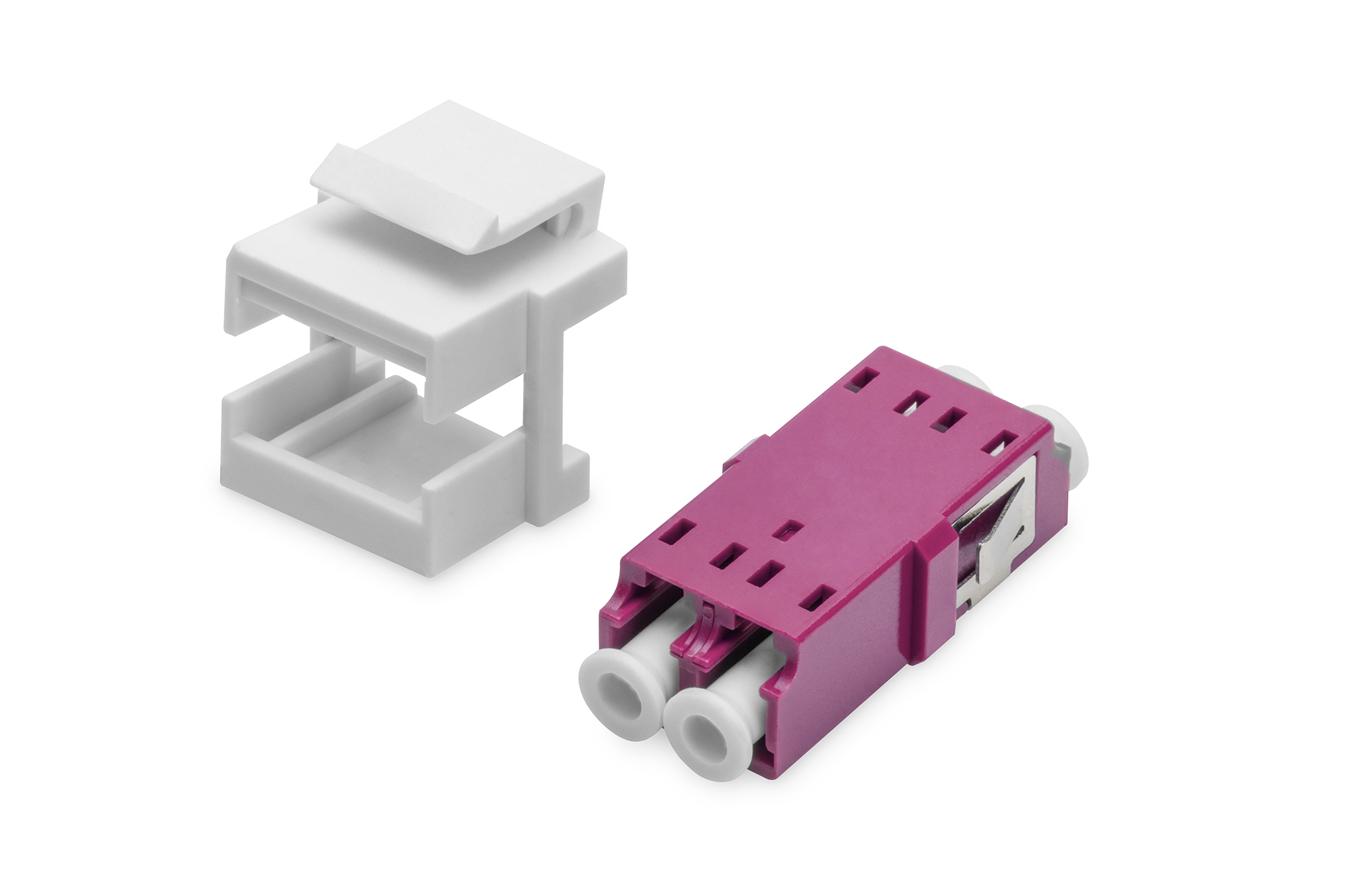 LWL LC/LC-duplex-koppeling, multimode-OM4, keystone-module - Afbeelding 4