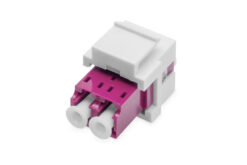LWL LC/LC-duplex-koppeling, multimode-OM4, keystone-module