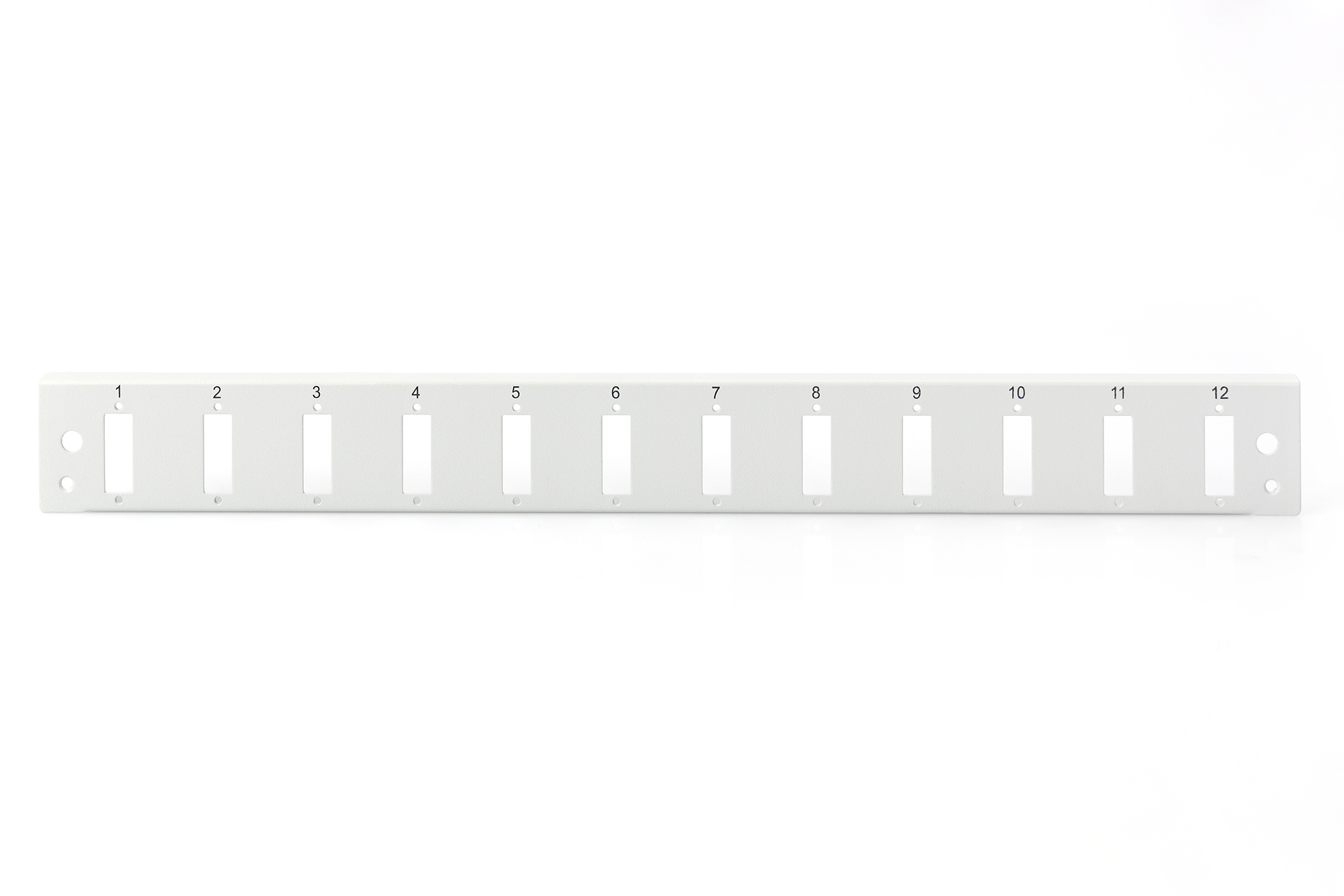 Fiber optic lasdoos voorpaneel, snelsluiting, 12x SC DX, 1U - Afbeelding 2