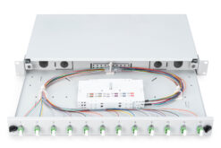 Glasvezel lasdoos, 1U, uitgerust, 12x LC-APC DX, OS2 - Afbeelding 4