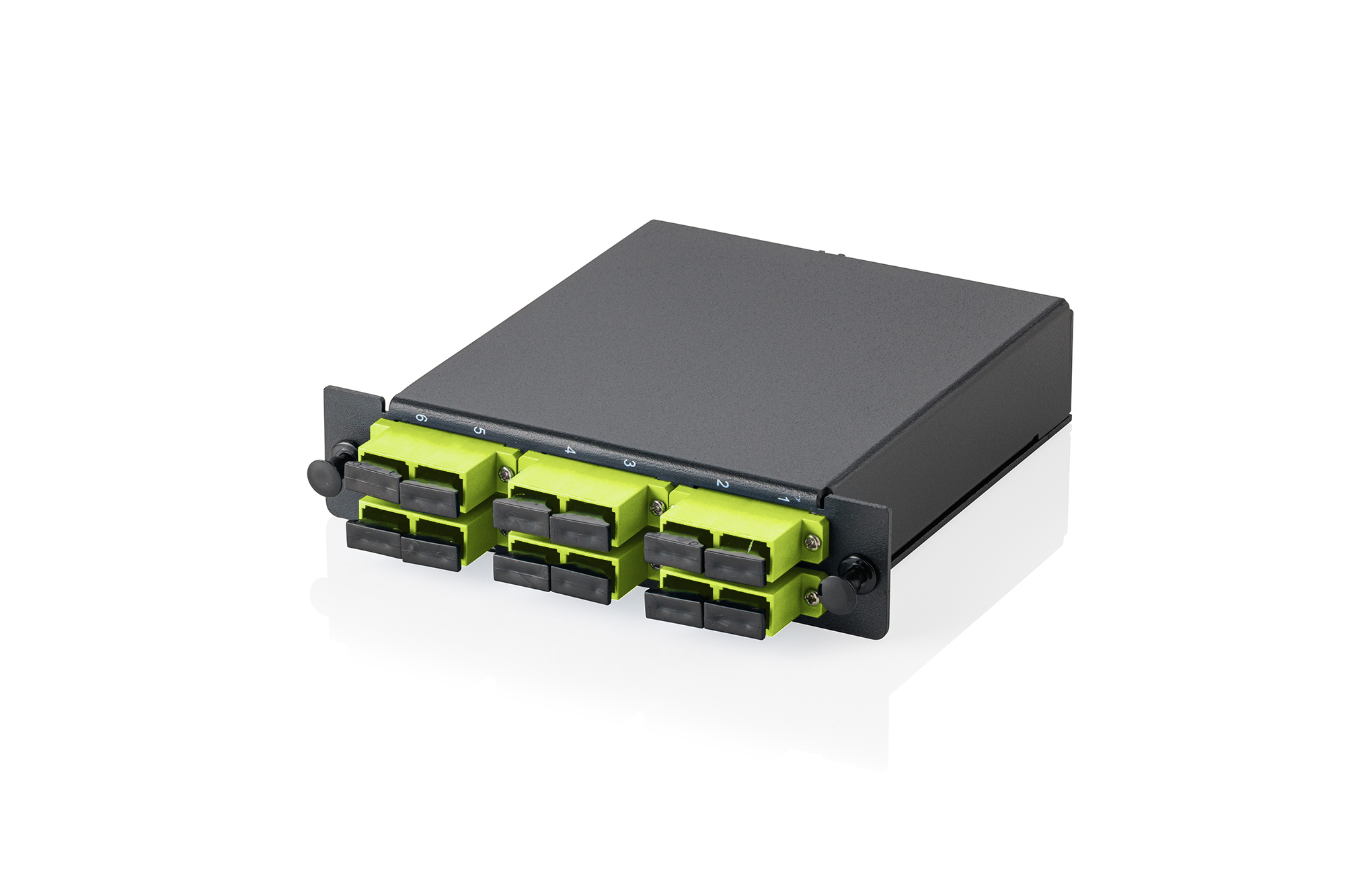 MPO cassette, multimode OM5, SC/DX, SC naar MPO, voor 3 cassettevelden