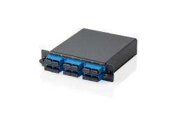 MPO cassette, singlemode OS2, SC/DX, SC naar MPO, voor 3 cassettevelden