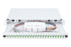 Glasvezel lasdoos, 1U, gemonteerd, 24x LC-APC DX, OS2 - Afbeelding 5
