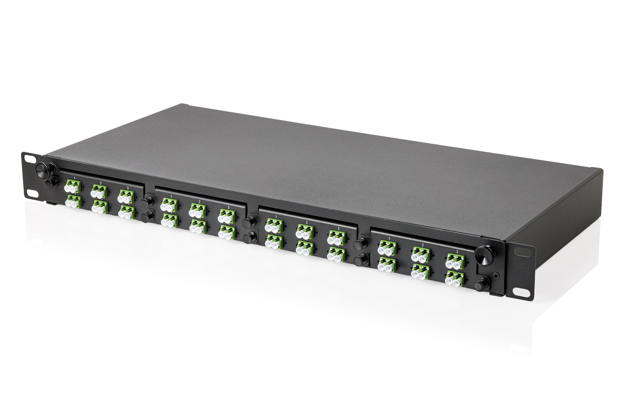 MPO cassette, singlemode OS2, LC/APC DX, LC/APC naar MPO, voor 4 cassettevelden - Afbeelding 5