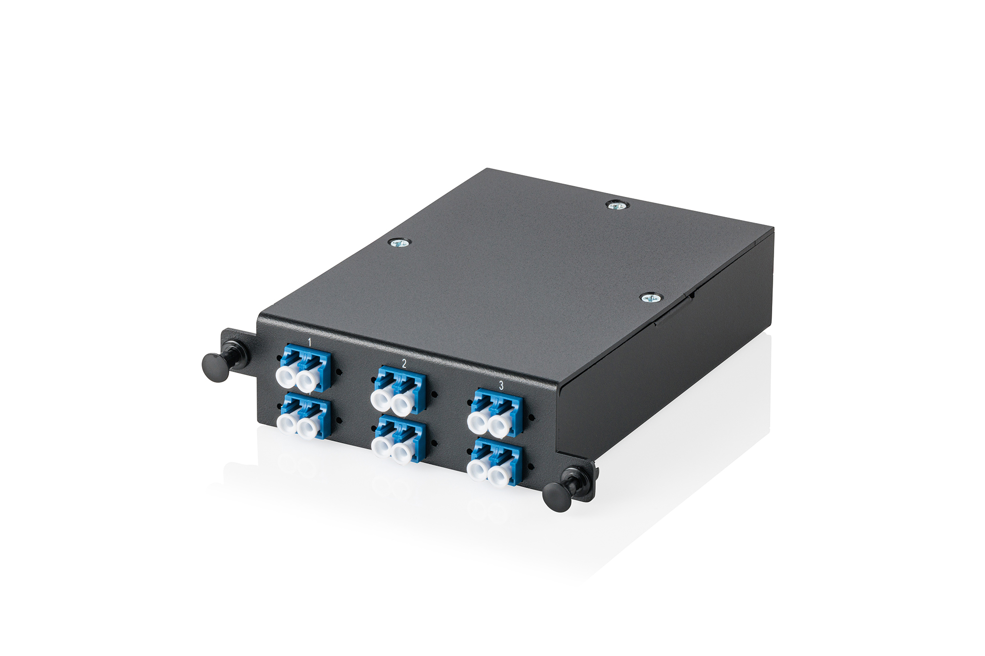 MPO cassette, singlemode OS2, LC/DX, LC naar MPO, voor 4 cassettevelden