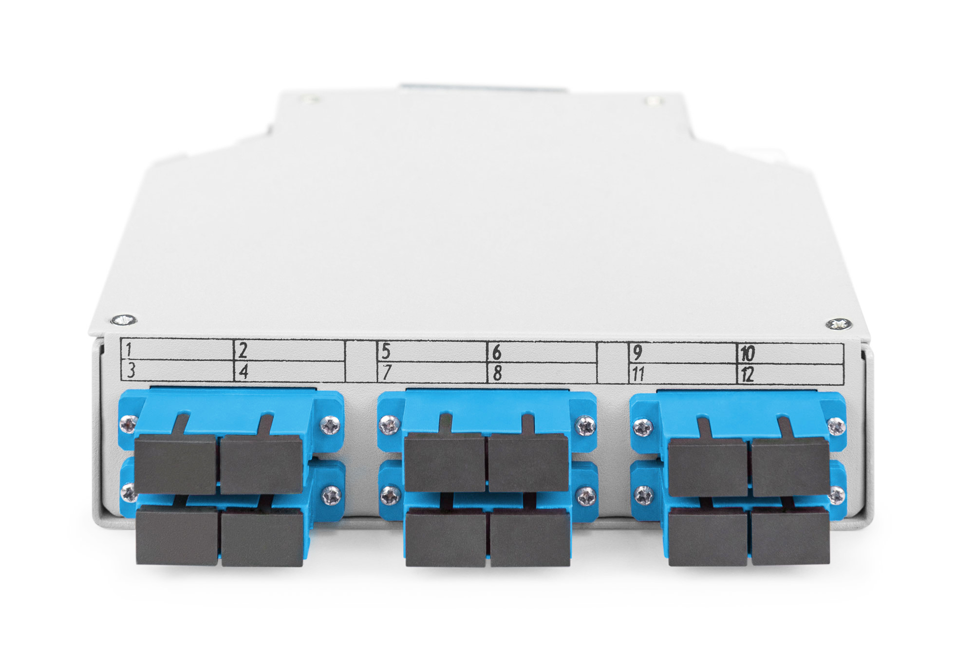 Glasvezel top-hat railbox, OS2, uitgerust, met SC-adapter en pigtail - Afbeelding 2
