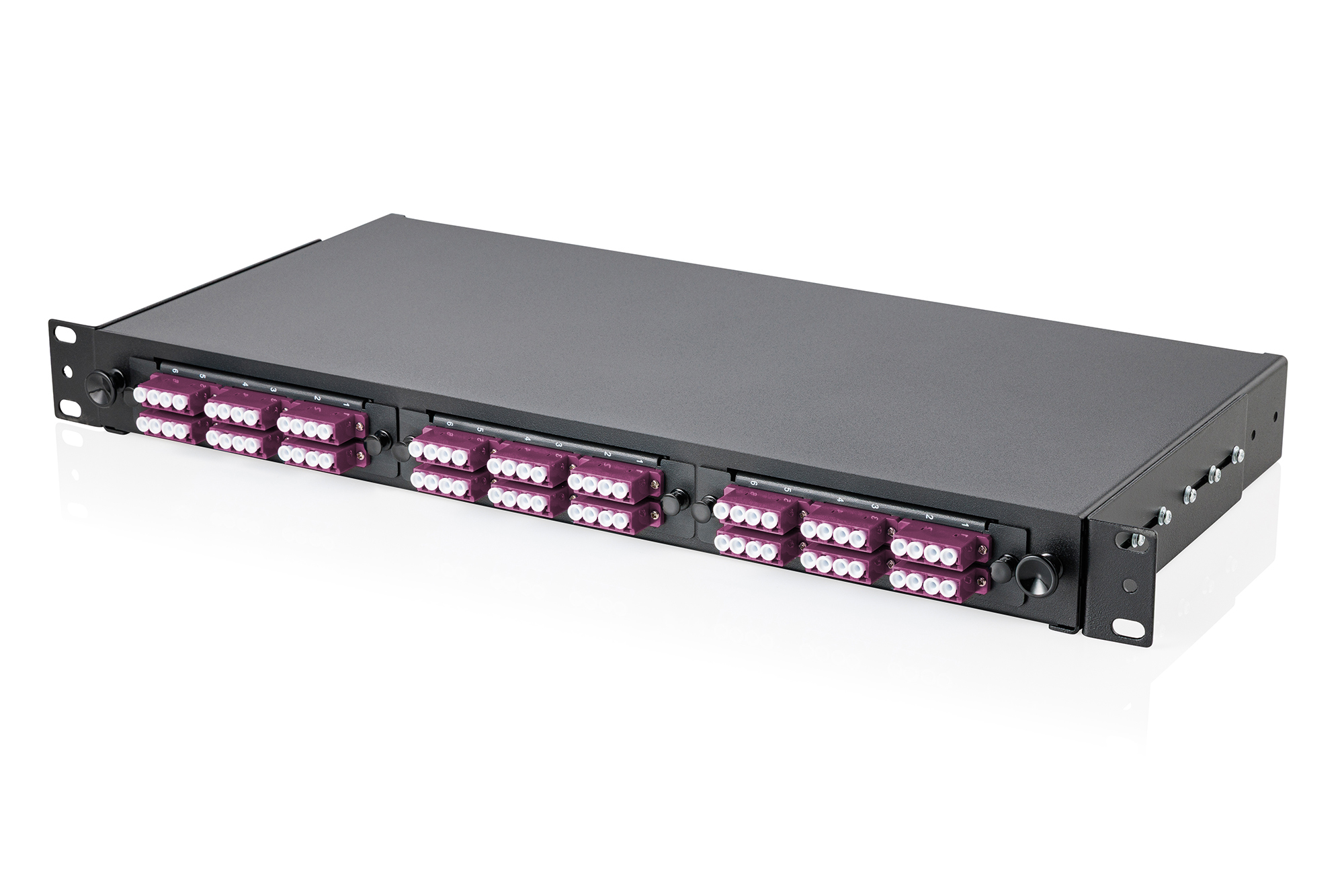 MPO cassette, multimode OM4, LC/Quad, LC naar MPO, voor 3 cassettevelden - Afbeelding 5