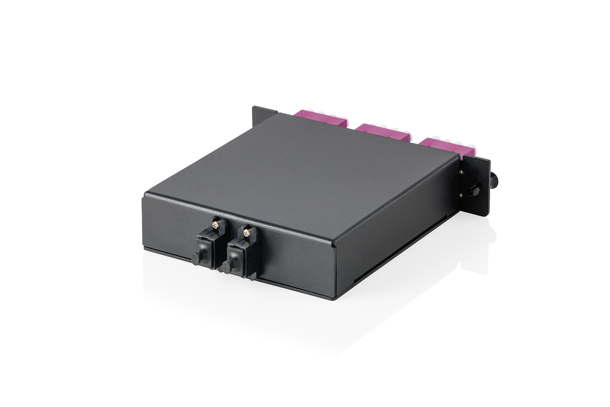MPO cassette, multimode OM4, LC/Quad, LC naar MPO, voor 3 cassettevelden - Afbeelding 2