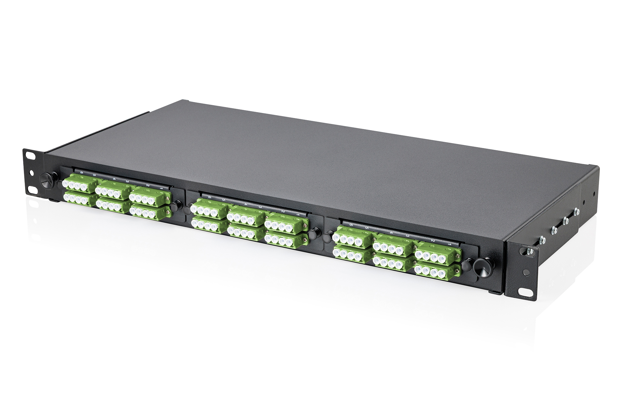 MPO cassette, singlemode OS2, LC/APC Quad, LC/APC naar MPO, voor 3 cassettevelden - Afbeelding 5