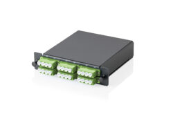 MPO cassette, singlemode OS2, LC/APC Quad, LC/APC naar MPO, voor 3 cassettevelden