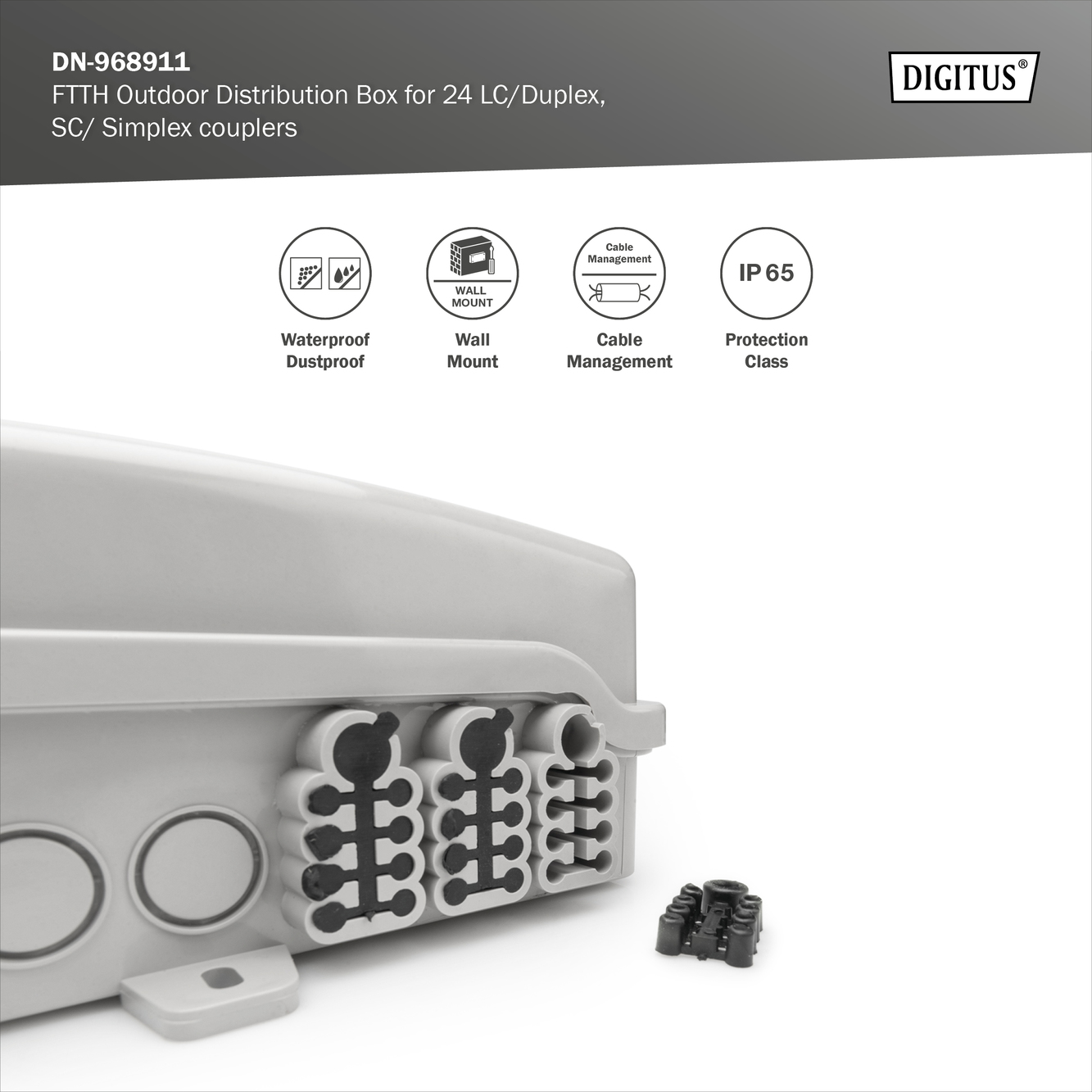 FTTH Verdeelbox voor buiten 16 kabels - Afbeelding 7