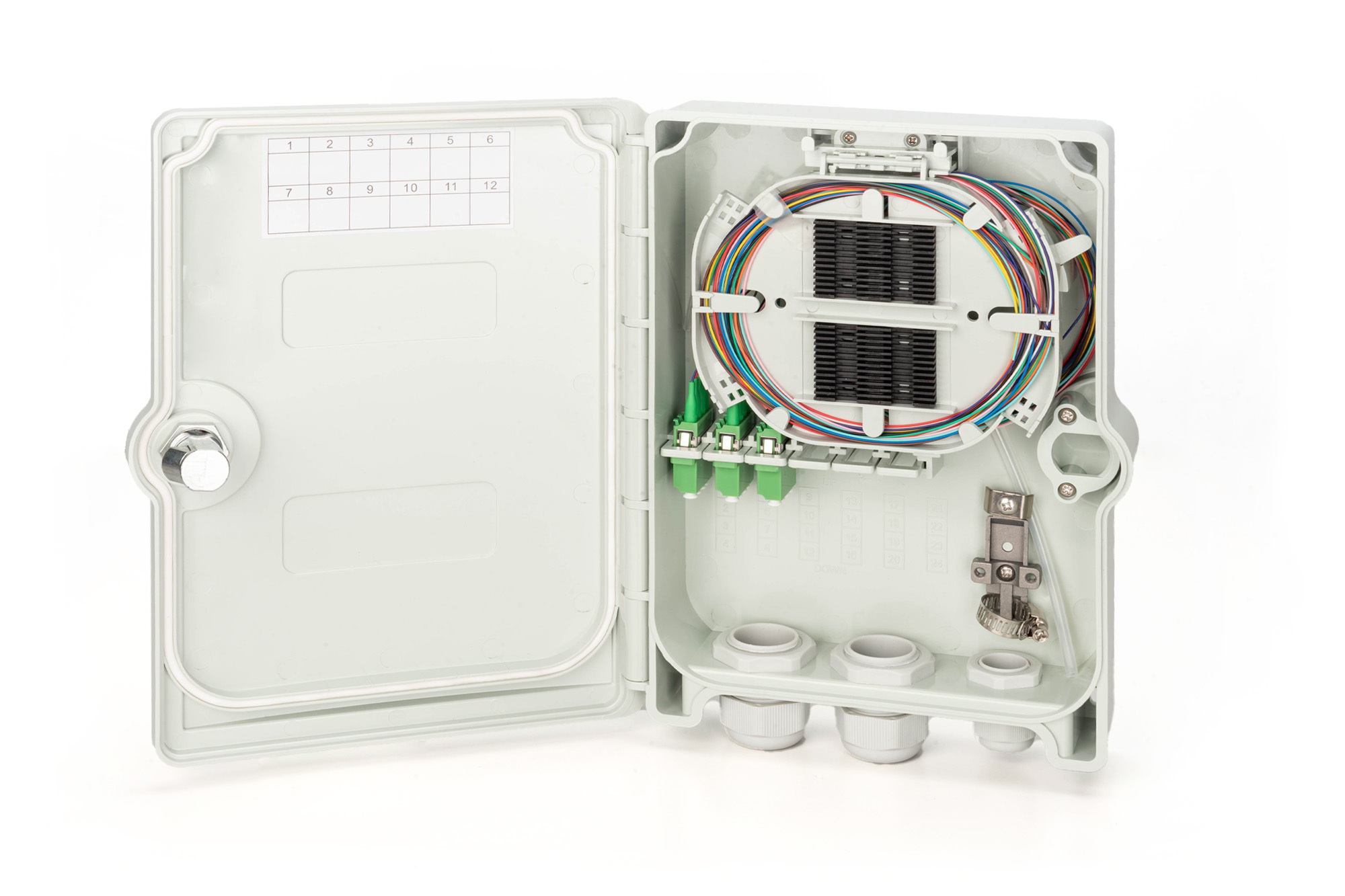 FTTH/FTTB-verbindingsbehuizing, gemonteerd, OS2, 12 vezels, LC/APC - Afbeelding 4