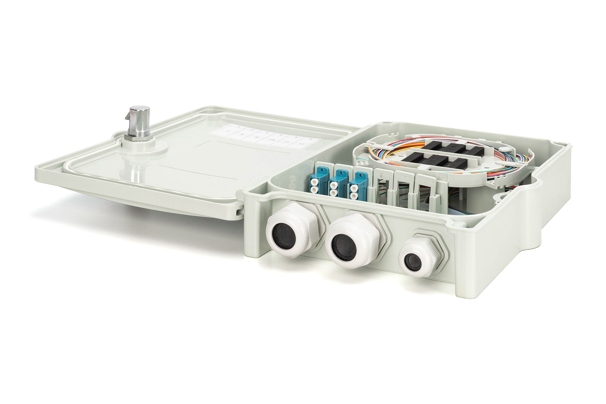 FTTH/FTTB-verbindingsbehuizing, gemonteerd, OS2, 12 vezels, LC/PC - Afbeelding 4