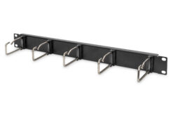Kabelmanagementpaneel met stalen beugels voor 19" kasten van 482,6 mm, 1U