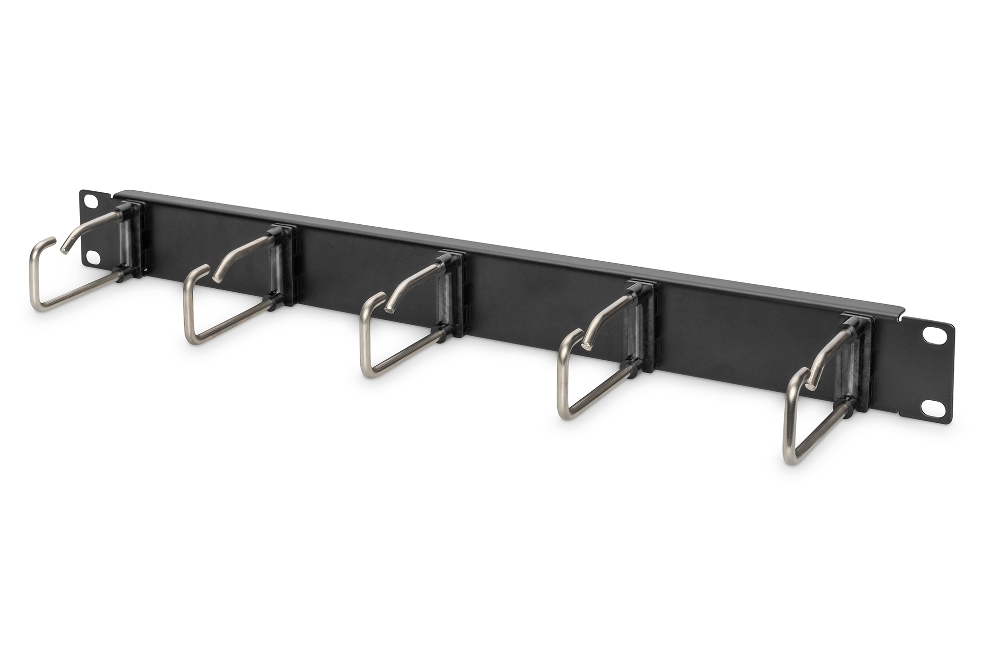 Kabelmanagementpaneel met stalen beugels voor 19" kasten van 482,6 mm, 1U