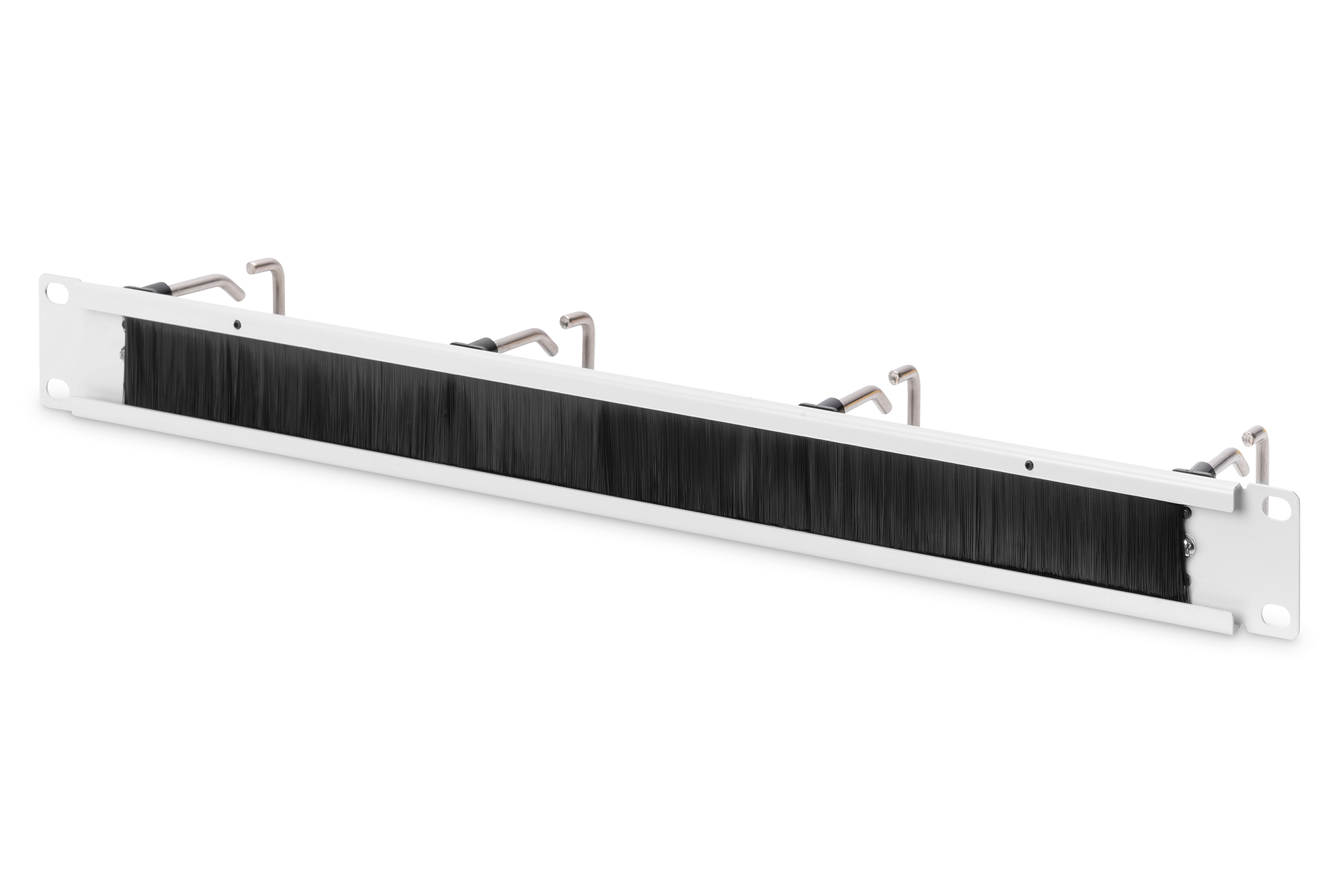 Kabelmanagementpaneel met stalen beugels en borstelstrip voor 19" (482,6 mm) kasten, 1U - Afbeelding 2