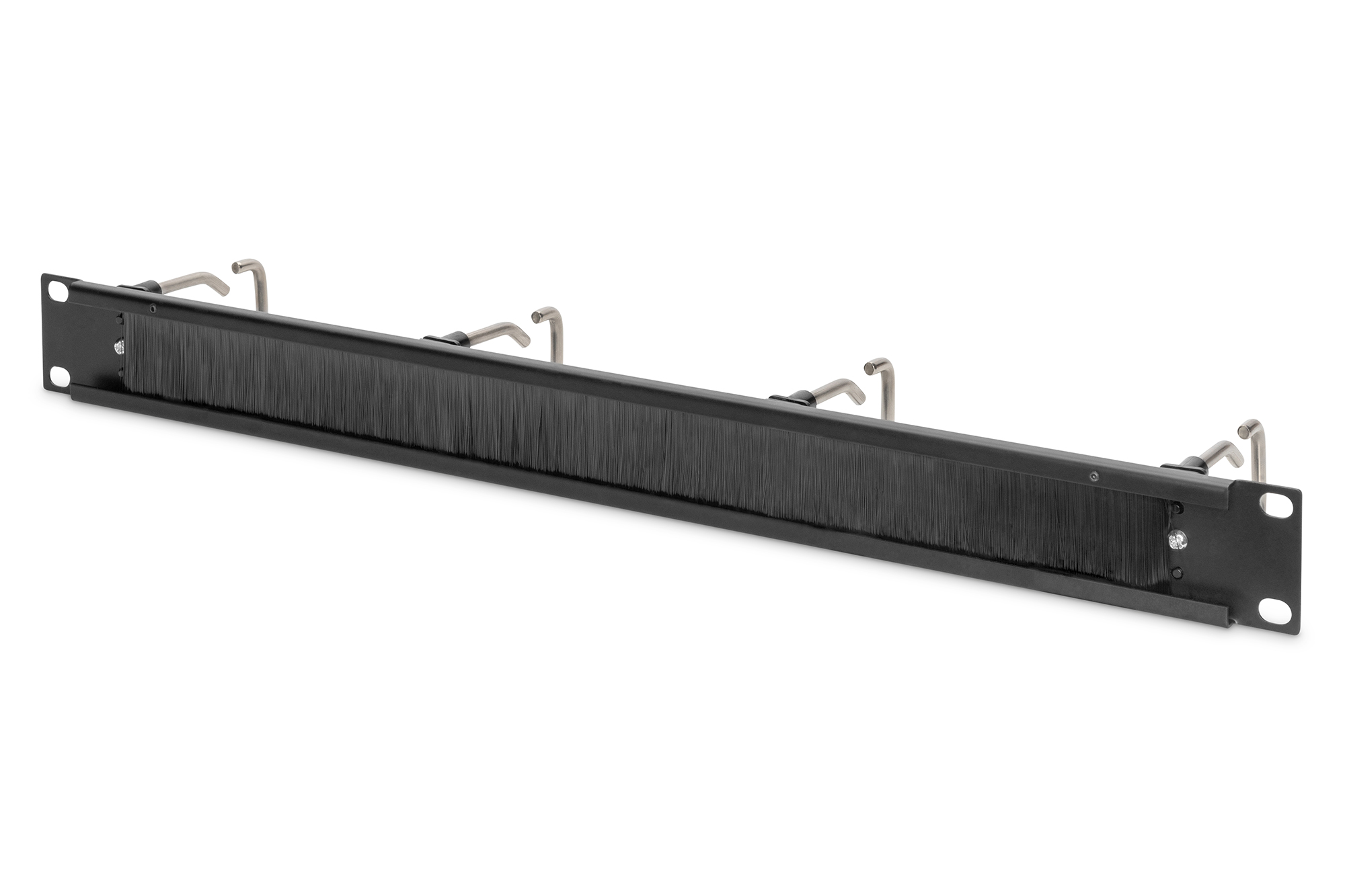 Kabelmanagementpaneel met stalen beugels en borstelstrip voor 19" (482,6 mm) kasten, 1U - Afbeelding 2