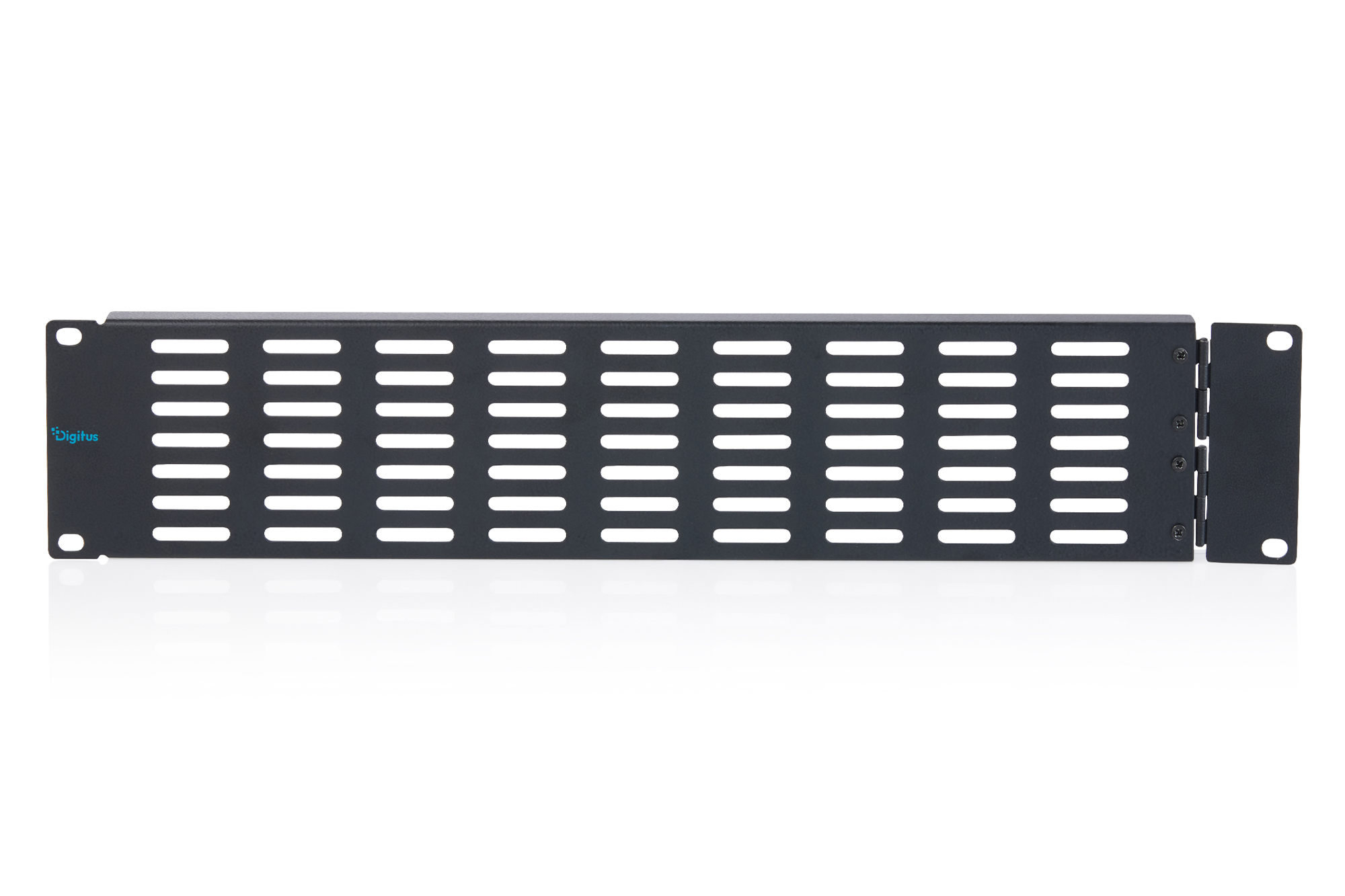 Blind deksel met ventilatierooster en scharnier voor 19" (482,6 mm) kasten - Afbeelding 2