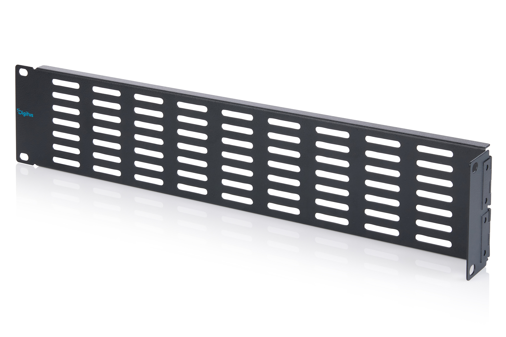 Blind deksel met ventilatierooster en scharnier voor 19" (482,6 mm) kasten