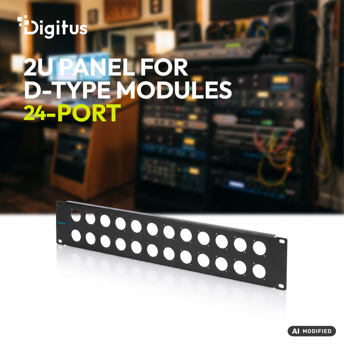 2U rekpaneel voor 24 x D-Type modules - Afbeelding 3
