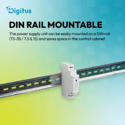 12V / 1,25A / 15W Step-Shape DIN-Rail Voeding (Ultra-Slim, Klasse II) - Afbeelding 7