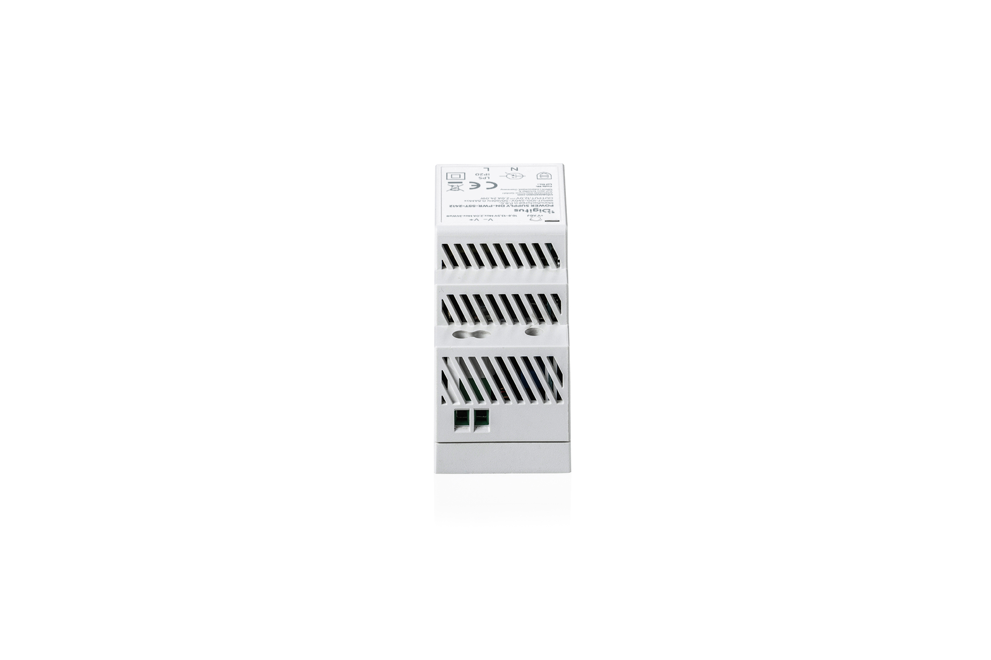 12V / 2A / 24W Step-Shape DIN-Rail voedingseenheid (Slim, Klasse II) - Afbeelding 3